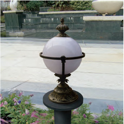 Japanese classic retro style lawn lamp | Bollard light WD-C199 | Aluminum | preservative wood