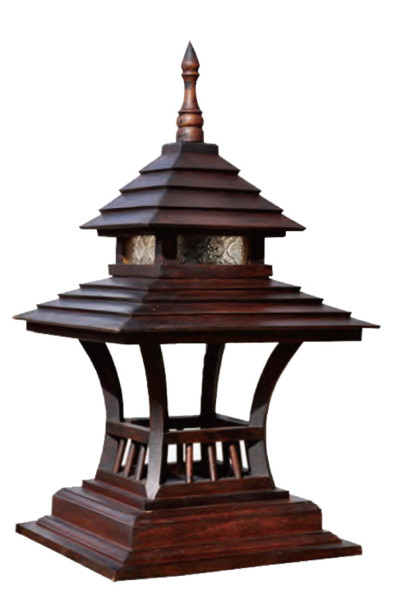 Lawn lamp WD-C307 | Japanese classic retro style | high-grade preservative wood body | IP55