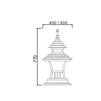 Lawn lamp WD-C307 | Japanese classic retro style | high-grade preservative wood body | IP55