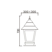 Lawn lamp WD-C306 | Aluminum bollard light | Japanese classic retro style luminaire | SMD | CFL E27