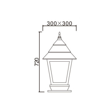 Lawn lamp WD-C306 | Aluminum bollard light | Japanese classic retro style luminaire | SMD | CFL E27