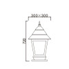 Lawn lamp bollard light luminaire W300*H300*H720mm Japanese classic retro style villa aluminum/stainless steel SMD LED module 5W/10W/15W CFL E27 16W/18W/23W aluminum/high-grade preservative wood  WD-C306