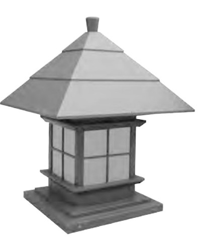 Lawn lamp WD-C301 | bollard light | Japanese classic retro style | SMD | E27 | preservative wood