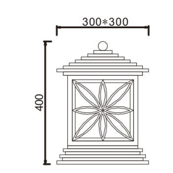 Lawn lamp WD-C215 | aluminum bollard light | Japanese classic style | PMMA | preservative wood