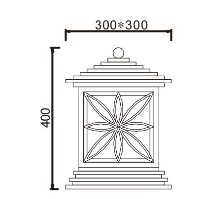 Lawn lamp WD-C215 | aluminum bollard light | Japanese classic style | PMMA | preservative wood