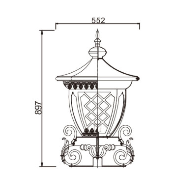 Bollard light WD-C366 | stainless steel luminaire | classic retro style | SMD LED | E27 | T5
