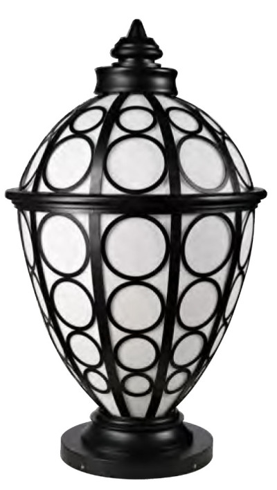 Lawn lamp WD-C402 | classic retro style | aluminum and stainless steel imitation marble diffuser