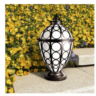 Lawn lamp WD-C402 | classic retro style | aluminum and stainless steel imitation marble diffuser