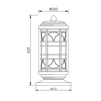 Aluminum bollard light | Lawn light WD-C188 | classical round cylinder style | SMD LED | T5 | IP55