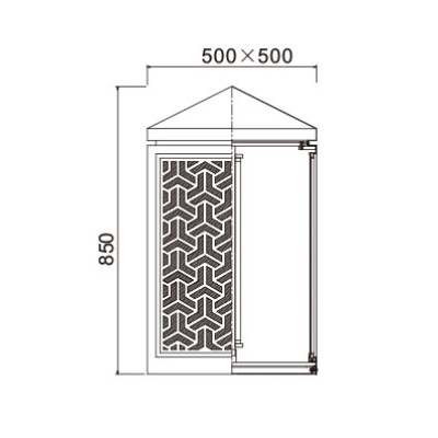 Bollard light WD-C367 | Classical style lawnlamp | LED or E27 | aluminum and stainless steel