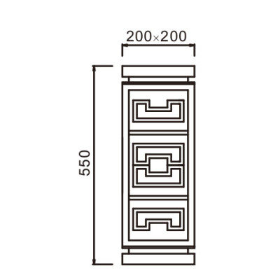 Classical Style Lawn lamp | Bollard light WD-C308 | aluminum and stainless steel body | faux marble