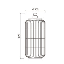 Lawn lamp WD-C318 | Lantern suspension hanged | stainless steel | LED module | faux marble | IP55
