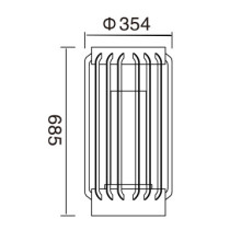 Stainless steel lawn lamp | Lantern bollard light WD-C197 | LED module | faux marble diffuser