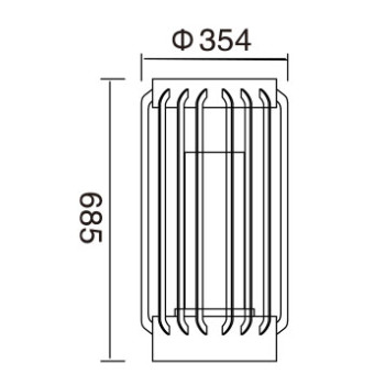 Stainless steel lawn lamp | Lantern bollard light WD-C197 | LED module | faux marble diffuser