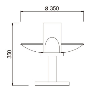 Copper lawn lamp | Bollard light WD-B135 | lotus lamp head | modern design | faux marble diffuser