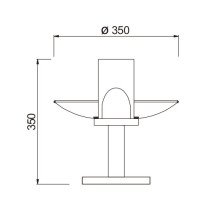 Copper lawn lamp | Bollard light WD-B135 | lotus lamp head | modern design | faux marble diffuser