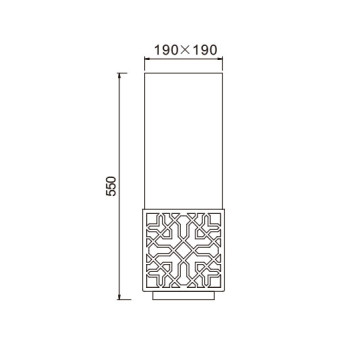 Lawn lamp WD-C511 | Aluminum bollard light | hollow pattern | faux marble diffuser  | LED | IP65