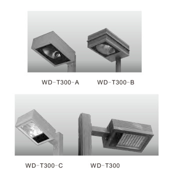 Landscape lamp WD-T300 | cuboid head | aluminum alloy tube | tempered glass diffuser | HALOGEN E27