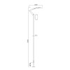Landscape lamp WD-T131-A | High quality aluminum body | hot-dip galvanizing steel tube | COB LED
