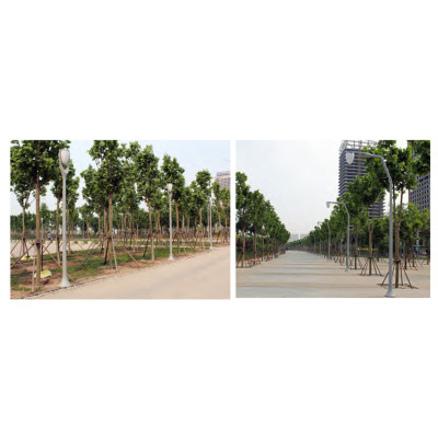 Aluminum landscape lamp | Curved post WD-T336-B | straight post T336-A | PC diffuser | IP55