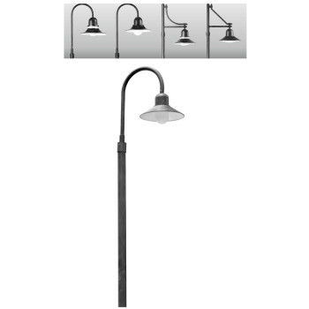 Landscape lamp WD-T083 | alternative lamp head | COB LED or CFL E27 | diffuser customizable