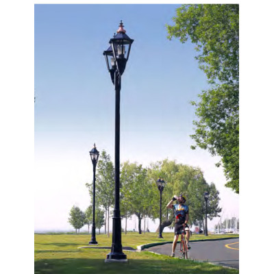 Landscape lamp WD-T539 | aluminum head | hot-dip galvanizing steel tube | LED module and CFL E27