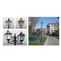 Landscape lamp WD-T189 | 2 lamp head WD-T513 | CFL E27 | hot-dip galvanizing steel lamp pole