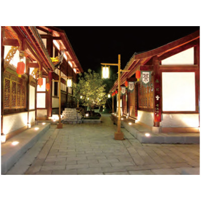 Landscape lamp | aluminum pole top light WD-T170 | rectangle head | LED module and CFL E27