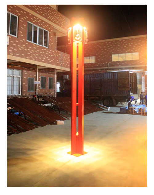 景观灯红色TFB照明LED模组4*20W W400*L400*H3500mm中国经典