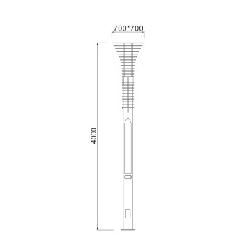 stainless steel landscape lamp | pole light WD-T161 | layer style | PMMA diffuser | noble design