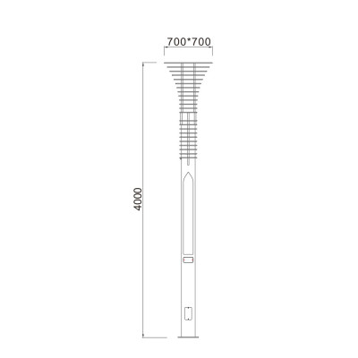 stainless steel landscape lamp | pole light WD-T161 | layer style | PMMA diffuser | noble design