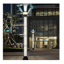 Flower-head landscape light | pole light WD-T240 | SMD 180W T5 28W×12 | Faux marble diffuser | W1500mm×H6000mm | Optional lamp pole material | Suitable for gardens parks pathways | Waterproof and dustproof