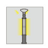 Aliminum landscape lamp | pole light WD-T533 | faux marble diffuser | rectangle design