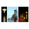 Aliminum landscape lamp | pole light WD-T533 | faux marble diffuser | rectangle design