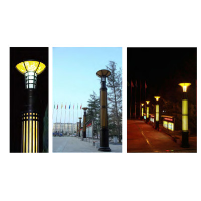 Aliminum landscape lamp | pole light WD-T533 | faux marble diffuser | rectangle design