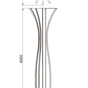 Spindle shaped landscape light | garden light WD-T437 | SMD LED 575W | luminous vase design