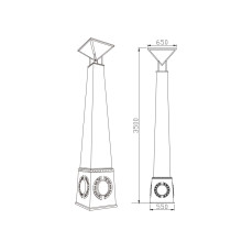 Stainless steel landscape lamp | pole light WD-T537 | whole body luminous | imported resin diffuser