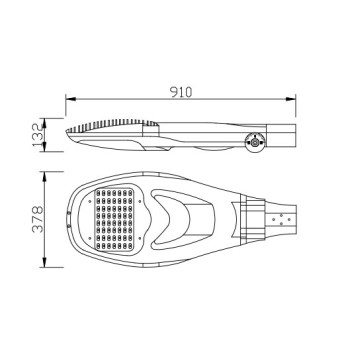 Aluminum street light | Road lamp WD-L090 | optical lens diffuser | LED module | pole alternative