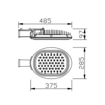 Street light WD-L099 | high quality aluminum road lamp | hot-dip galvanizing pole | COB | IP65