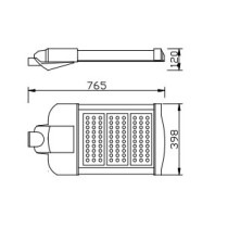 Street light WD-L022 | aluminum lamp head | pole alternative | optical lens diffuser | COB | IP65