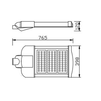 Street light WD-L022 | aluminum lamp head | pole alternative | optical lens diffuser | COB | IP65