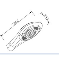 Street light WD-L102 | aluminum lamp head | COB LED | optical lens diffuser | pole alternative