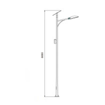 Street light WD-L503 | aluminum lamp head | Wind-solar hybrid generator | optical lens diffuser