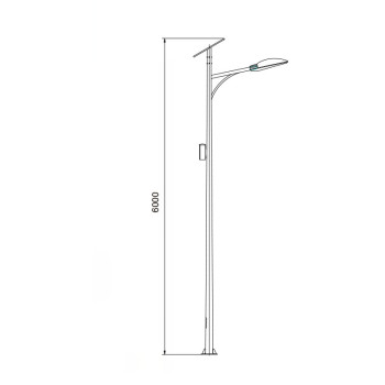 Street light WD-L503 | aluminum lamp head | Wind-solar hybrid generator | optical lens diffuser
