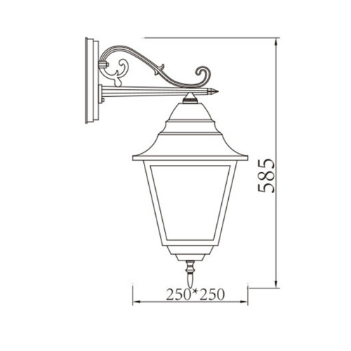 Wall lamp WD-B323 | Custom wall sconce | E27 CFL | IP65 | retro style | High-quality aluminum