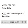 Custom wall light | Wall mounted light WD-B331 | LED ball or CFL E27 | european noble style | IP55