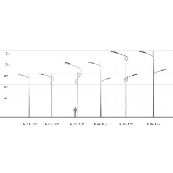 Street light WD-L101 | aluminum head | lamp pole alternative | hot-dip galvanizing | COB LED