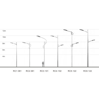 Street light WD-L101 | aluminum head | lamp pole alternative | hot-dip galvanizing | COB LED