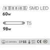 Landscape lamp WD-T128 | stainless steel head | SMD LED | T5 | PMMA diffuser | cuboid shape