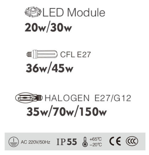 Landscape lamp WD-T281-3 | high quality aluminum | 3 lamp heads | hot-dip galvanizing steel tube